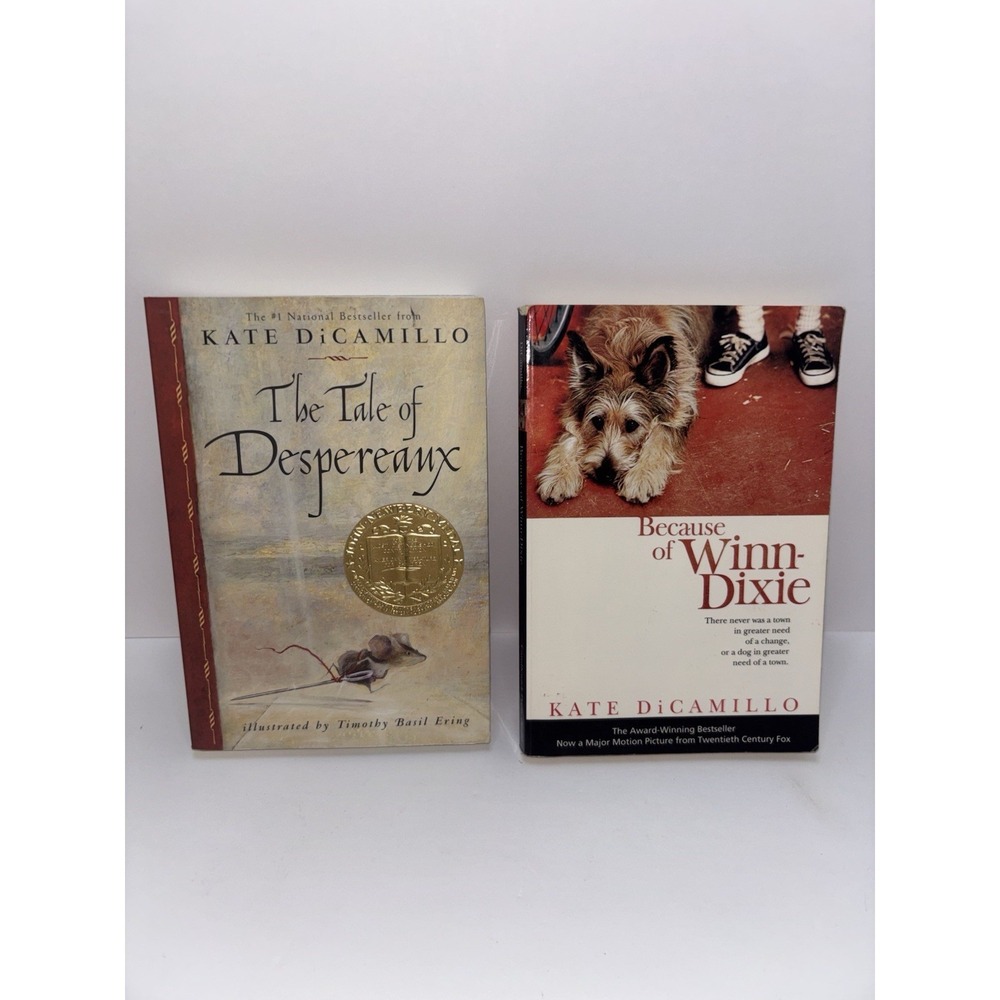 Tale of Despereaux & Because of Winn Dixie Kate DiCamillo Paperback Set of‎ 2
